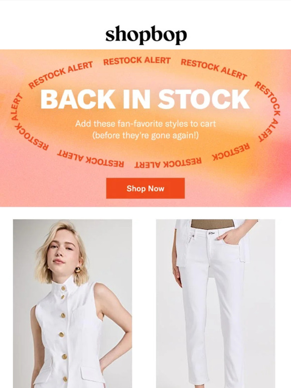 Shopbop Email Newsletters Shop Sales, Discounts, and Coupon Codes