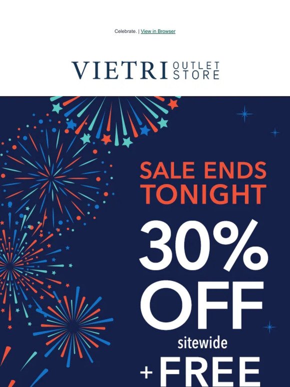 July fourth SALE ends TONIGHT.