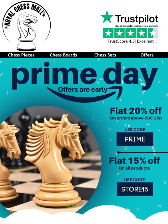 Prime Day Offers: Best Selling Chess Sets at a Discount !!! |  Royal Chess Mall® | Use Code: PRIME
