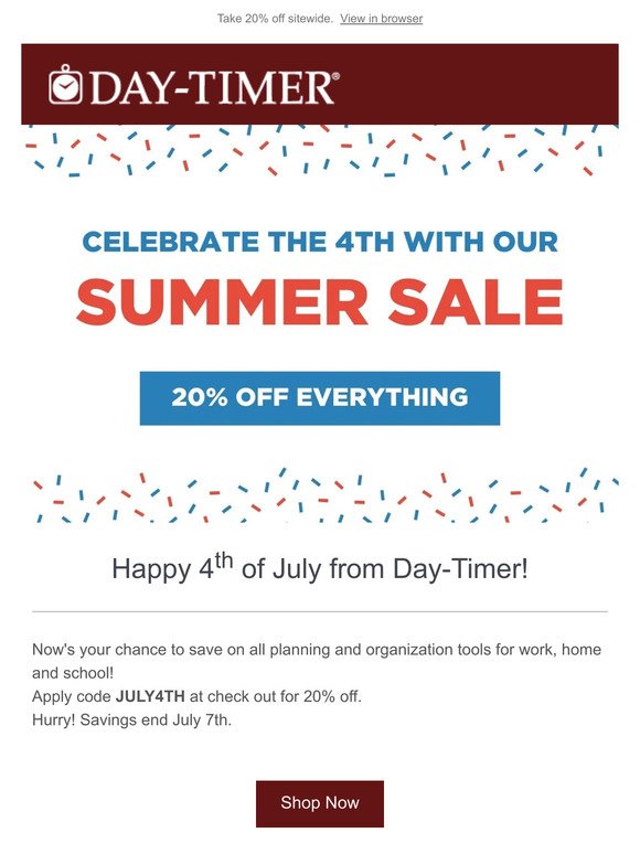Last Day for July 4th savings!