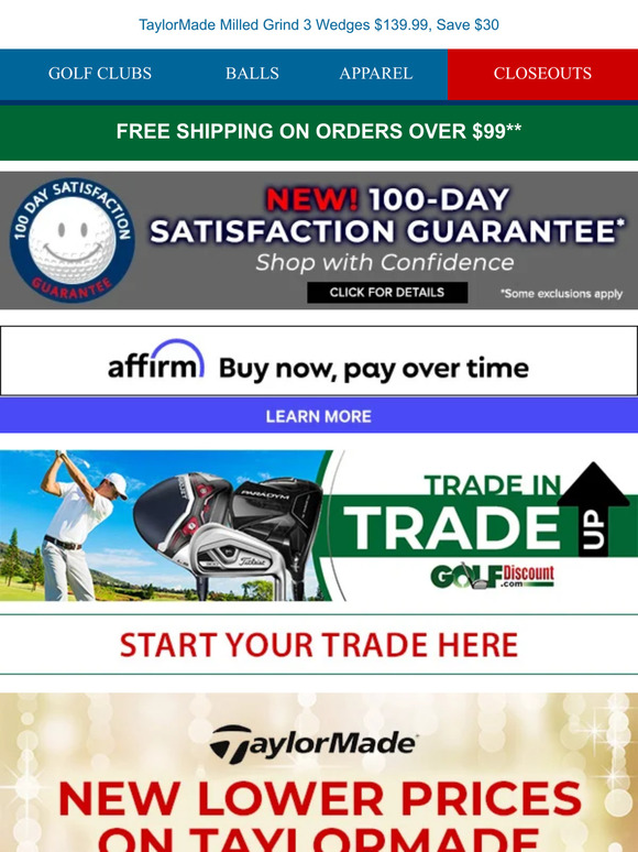 New Lower Prices on TaylorMade Wedges & Putters!