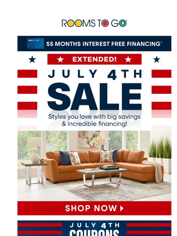 EXTENDED July 4th furniture sale! 🇺🇸