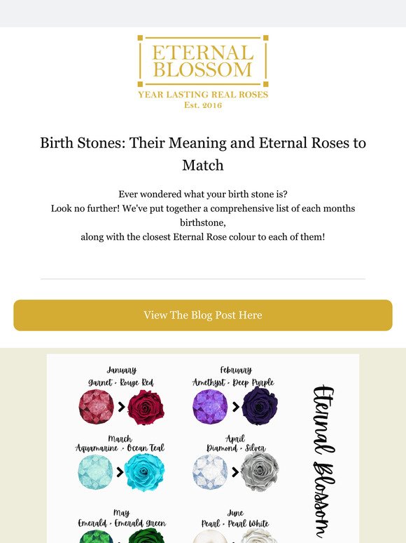 Birthstones & Their Perfect Eternal Rose Partners