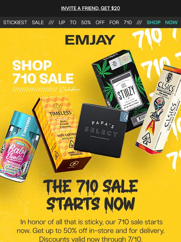 up to 50% off for 710