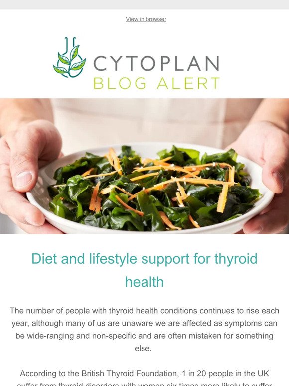 Optimising thyroid health: diet and lifestyle support