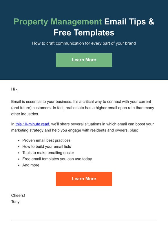 Email templates to get more doors
