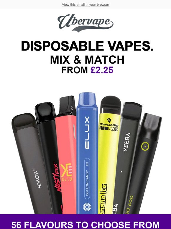 FLASH SALE: Disposables from just £2.25