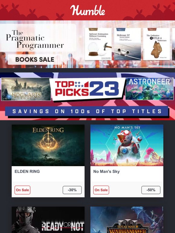 Another week of great games and great books on sale at Humble!
