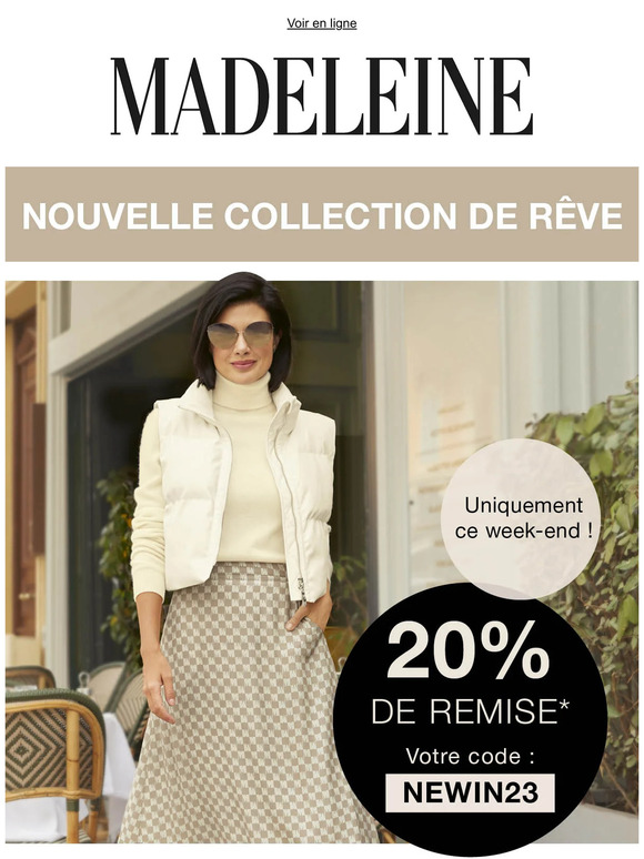 Vetements madeleine prix discount reduits