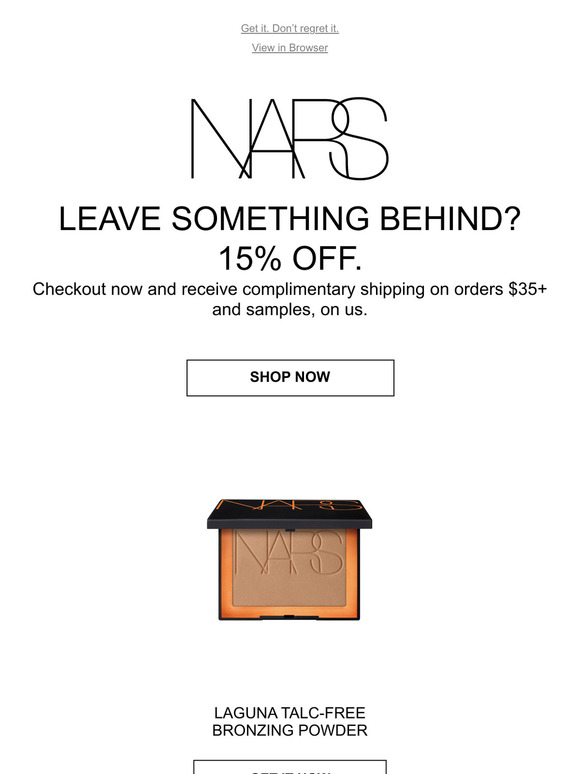 NARS Email Newsletters Shop Sales, Discounts, and Coupon Codes