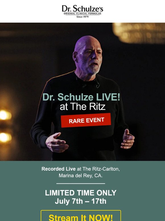 RARE EVENT: Dr. Schulze LIVE! in Los Angeles 2023 - LIMITED ENGAGEMENT