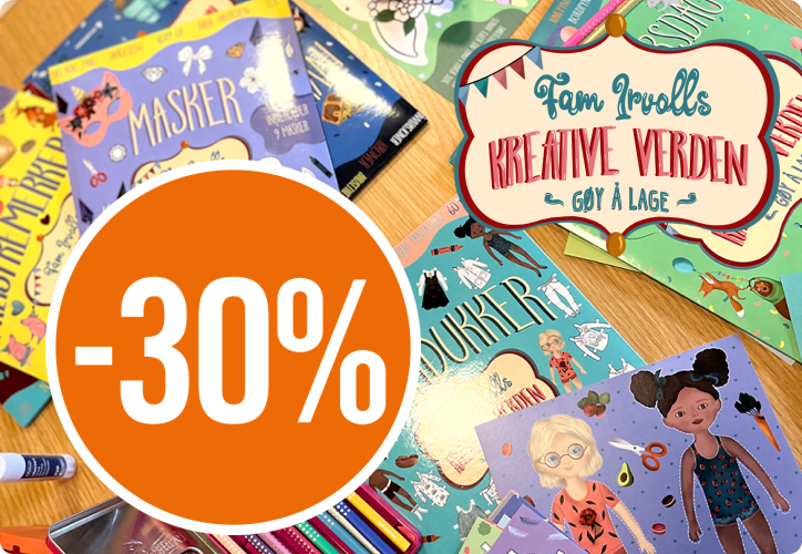 -30% på produkter fra Fam Irvolls kreative verden