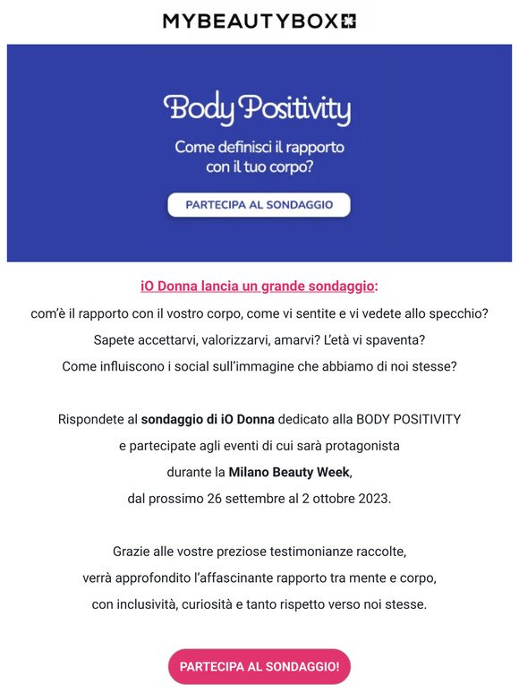 iO Donna lancia un grande sondaggio a tema BODY POSITIVITY!