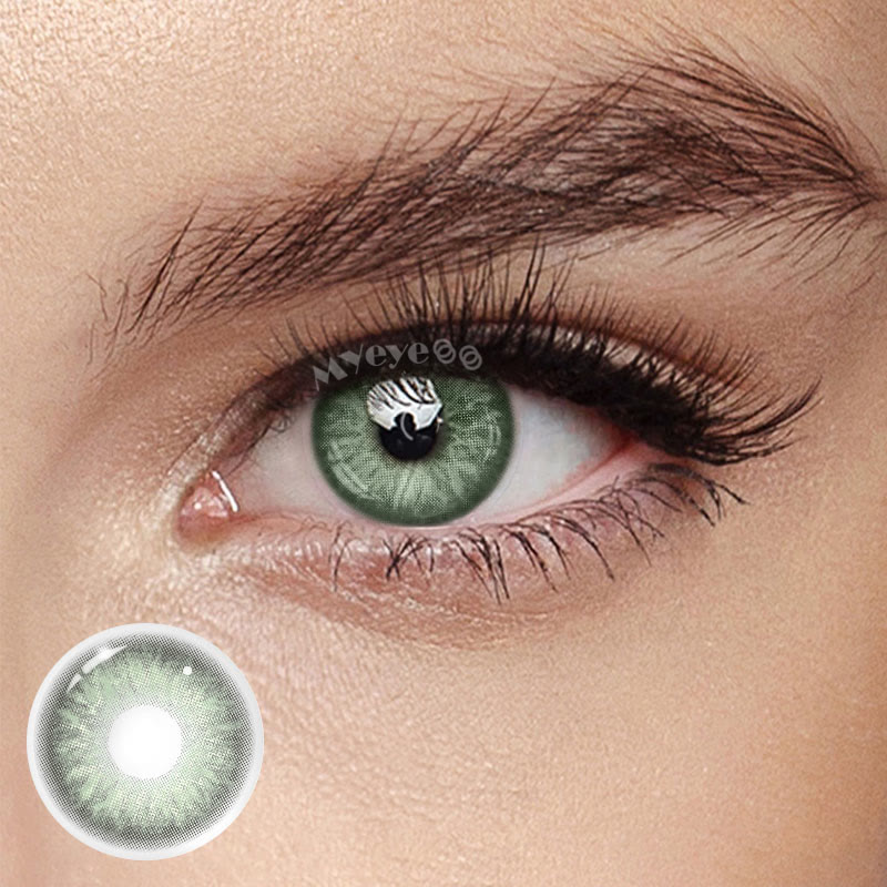 MYEYEBB Rime Green Colored Contact Lenses