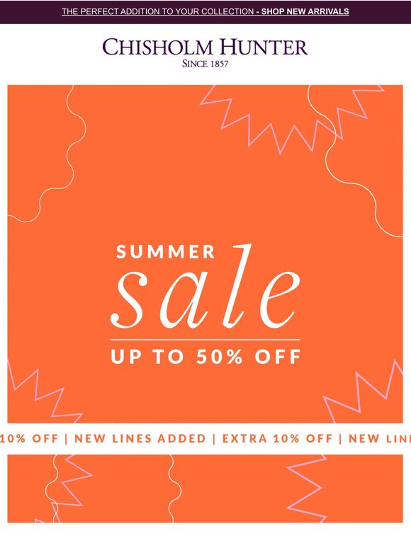 New Lines Added | Extra 10% off SALE