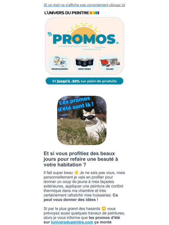 -50% | Profitez du beau temps pour peindre ou rénover !