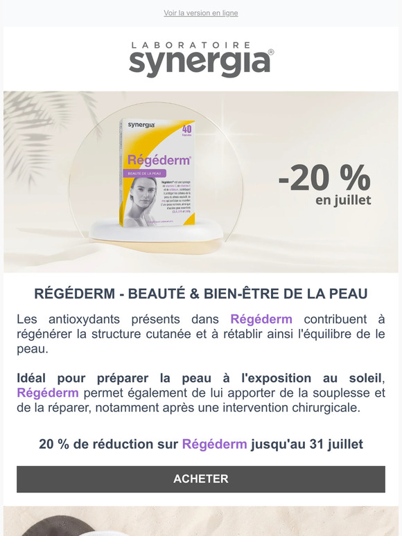 SOLAIRE ☀️ 20 % de réduction sur Régéderm !