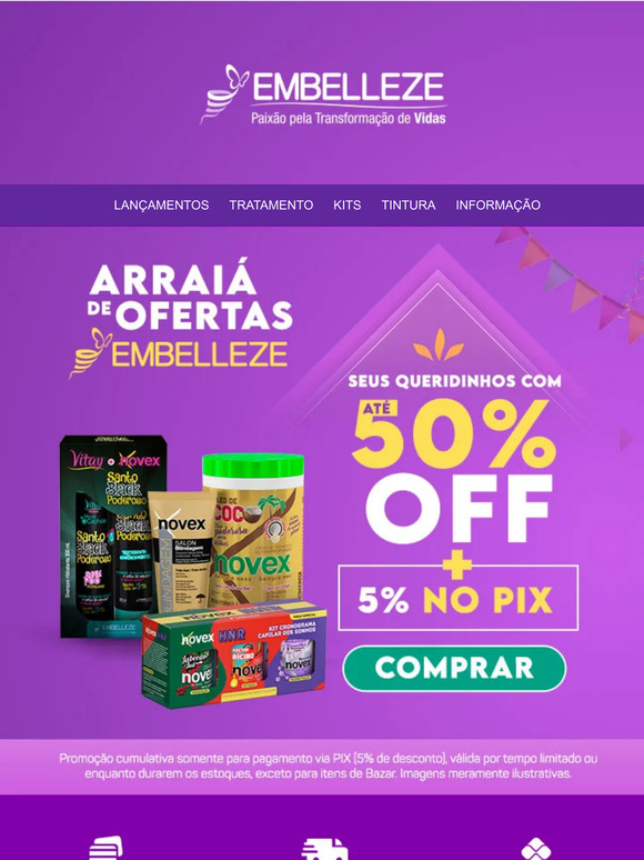 Descontos que São um Arraso: Até 50% OFF nos Seus Queridinhos! 🌟💜