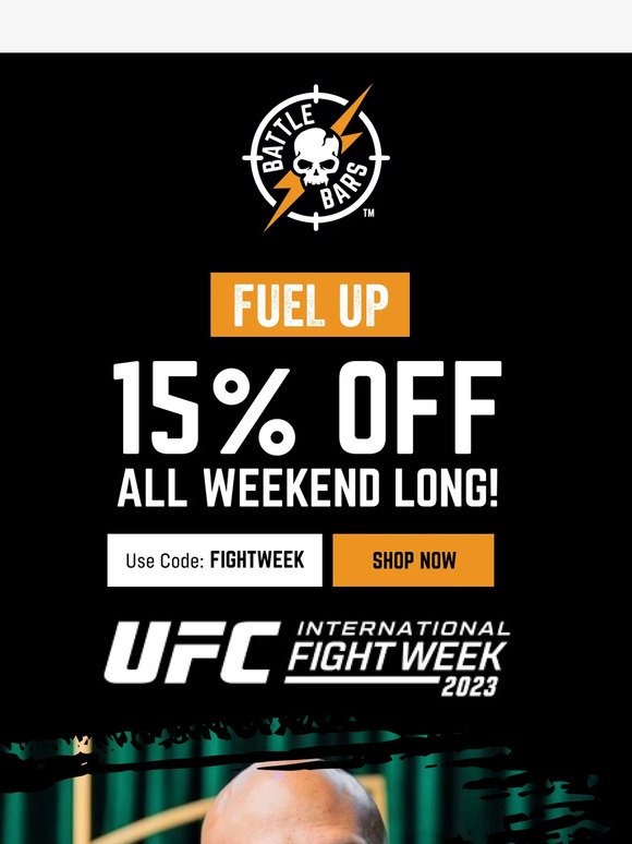 ⚡👊 15% OFF for Fight Week!
