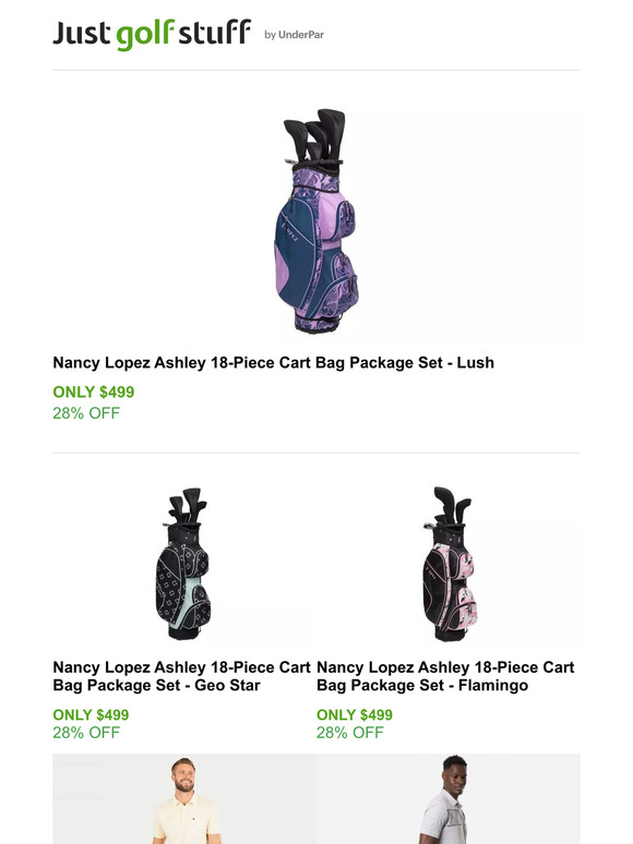 Nancy Lopez Golf Ashley 18-Piece Cart Bag Package Set - Flamingo