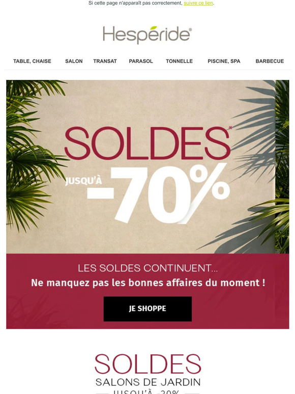 🔥 SOLDES : les promos continuent jusqu'à -70% !