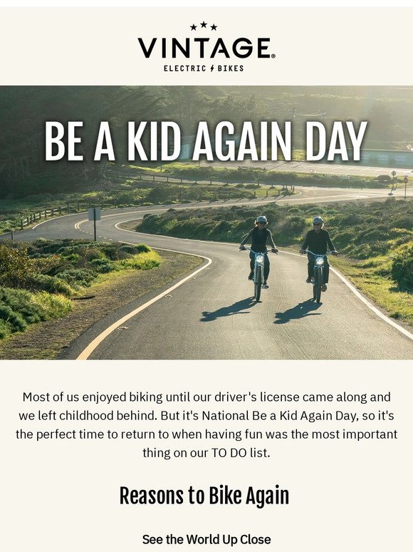 Be a Kid Again Day