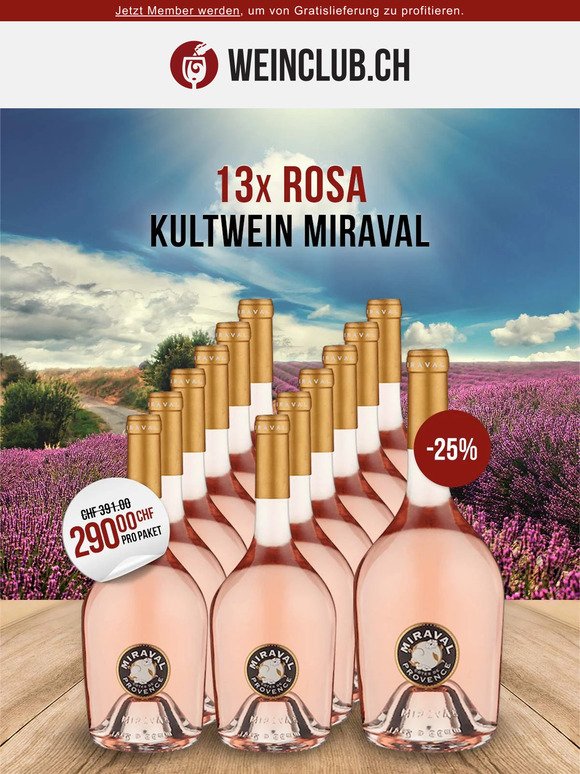 25% Rabatt: Miraval-XL-Paket mit Magnumflasche 🇫🇷