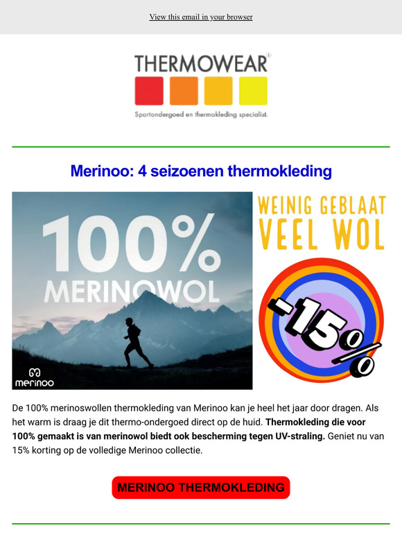 Zomers voordeel bij Thermowear!