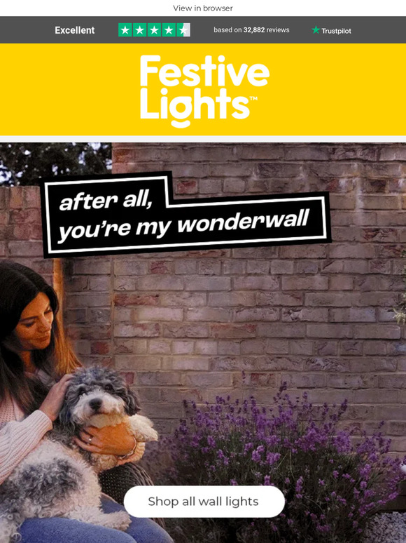 Festive Lights Create a wonderful wall with statement solar lights