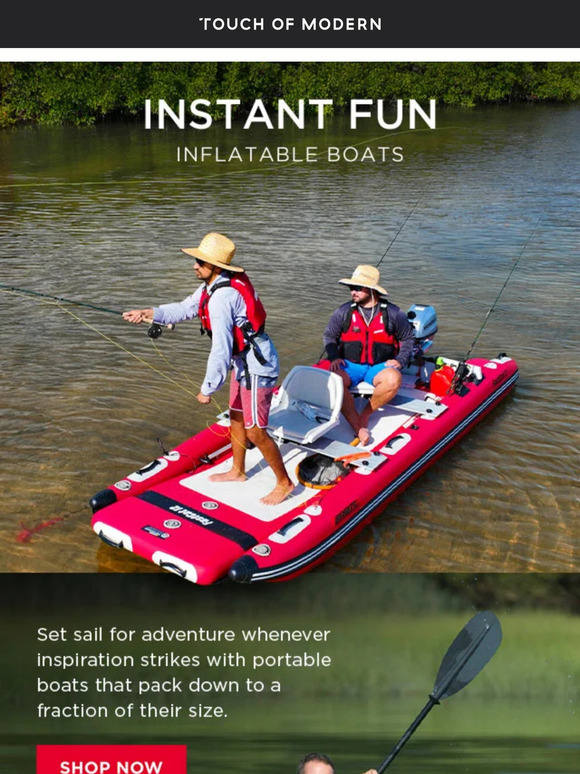 Touch of Modern 🤯 Inflatable Canoes + Catamarans with Swivel Seats