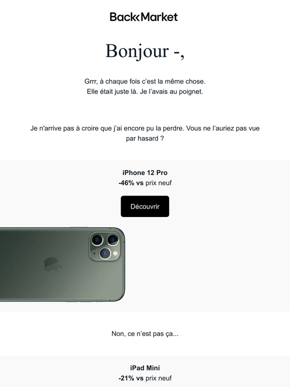 Quelqu’un a vu ma montre ?