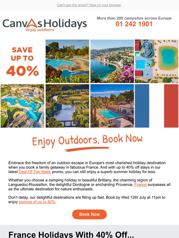 Fancy 40% Off A France Holiday?