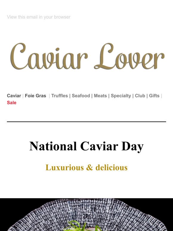 National Caviar Day: Coming soon🤩