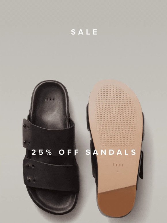 SALE | 25% Off Black Two Strap Sandals