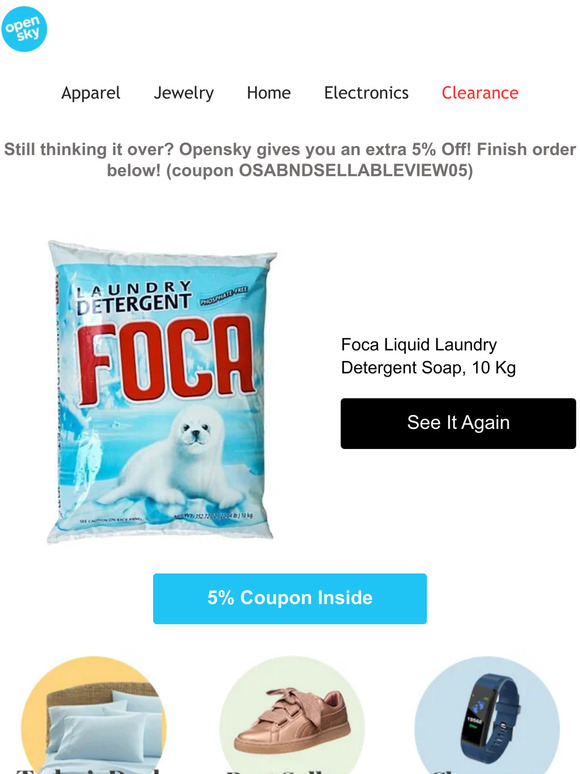 Opensky Take another look! Foca Liquid Laundry Detergent Soap, 10 Kg
