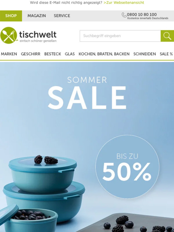 SALE! Marken-Küchenartikel bis zu 50 % reduziert