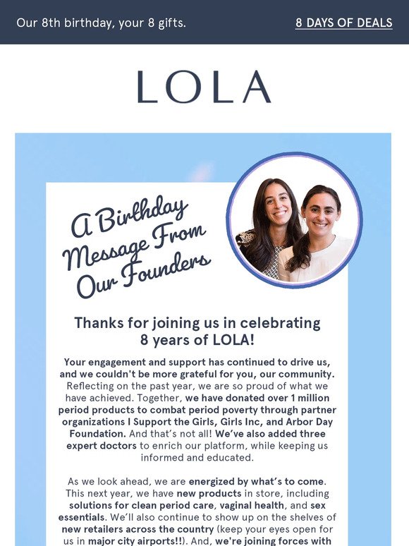 A Message From Our Founders