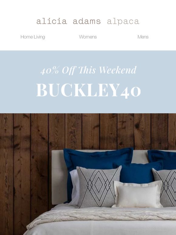 Last Chance for 40% Off the Beautiful Buckley Throw