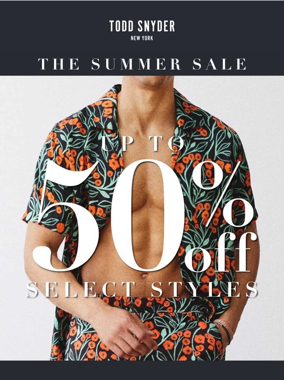Up To 50% Off Select Styles