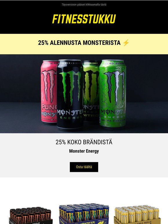 25% alennusta Monster Energystä