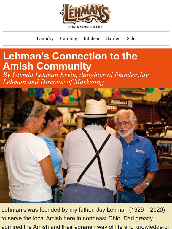 Lehman's Simple Living Sunday Our Connection to the Amish Community 😄