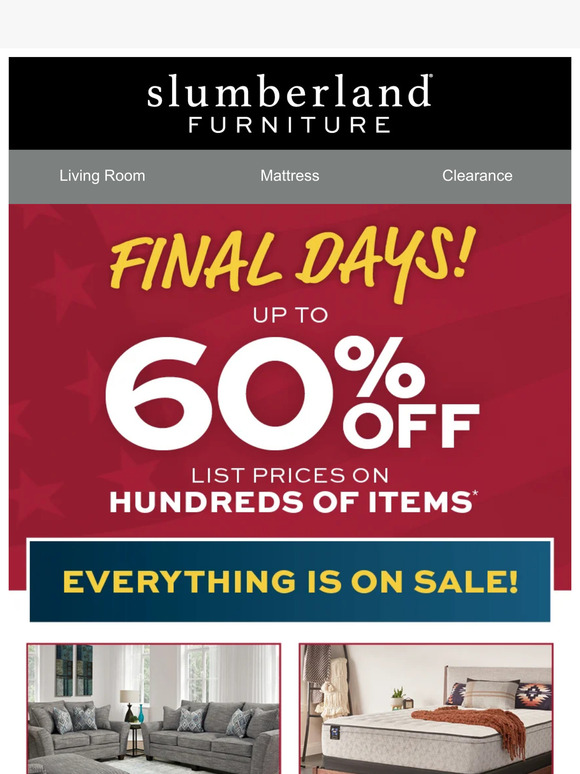 Overstock Clearance – Up to 70% off at Slumberland 