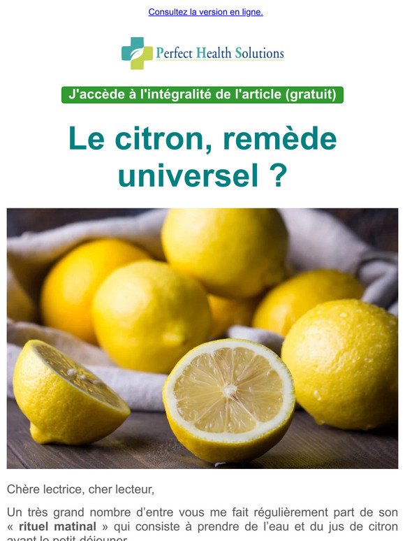 Le citron, remède universel ?