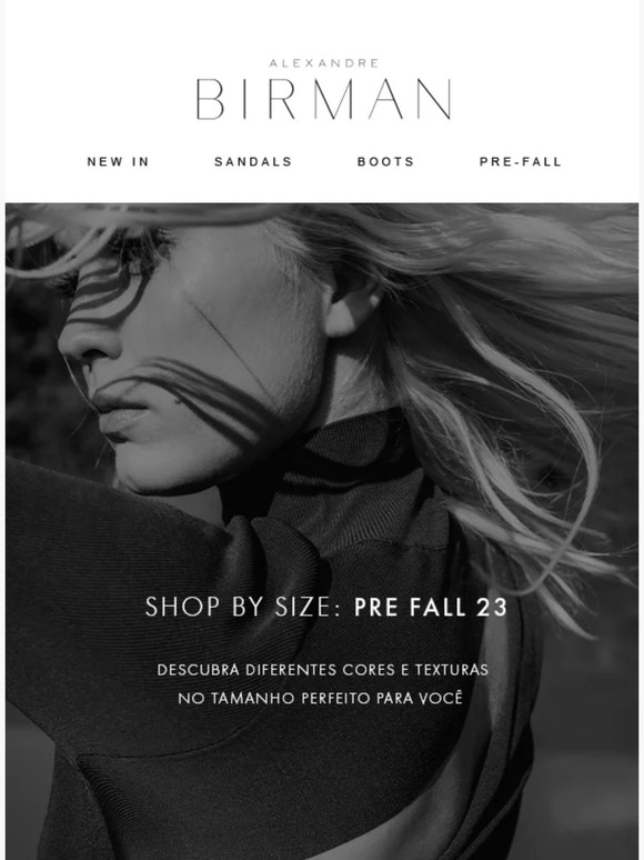 Encontre seu tamanho: Pre Fall
