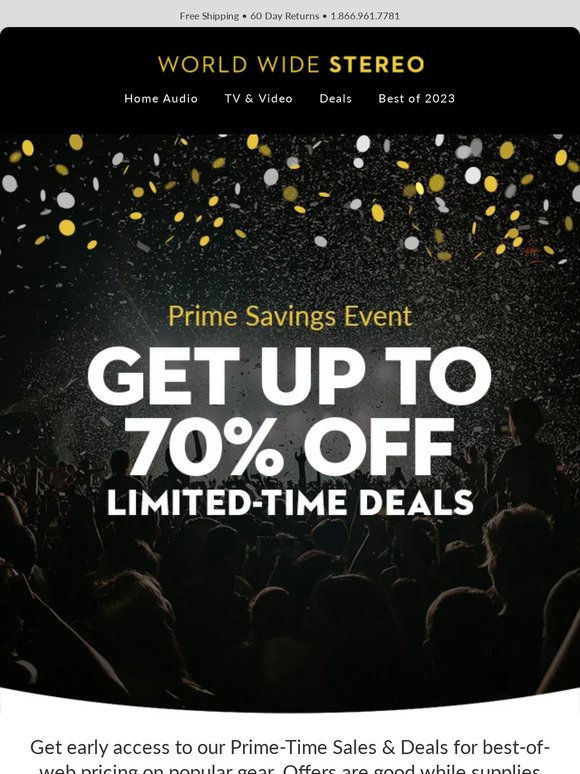 🎉 Prime Savings Up To 70% Off... 😎