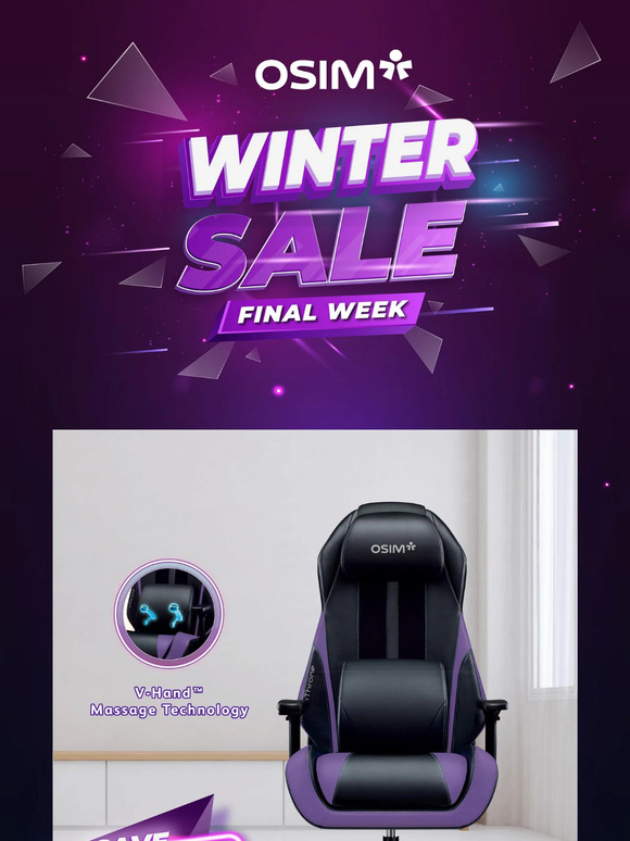 Winter Sale FINAL WEEK! Office/Gaming Massage Chair Huge Saving now!