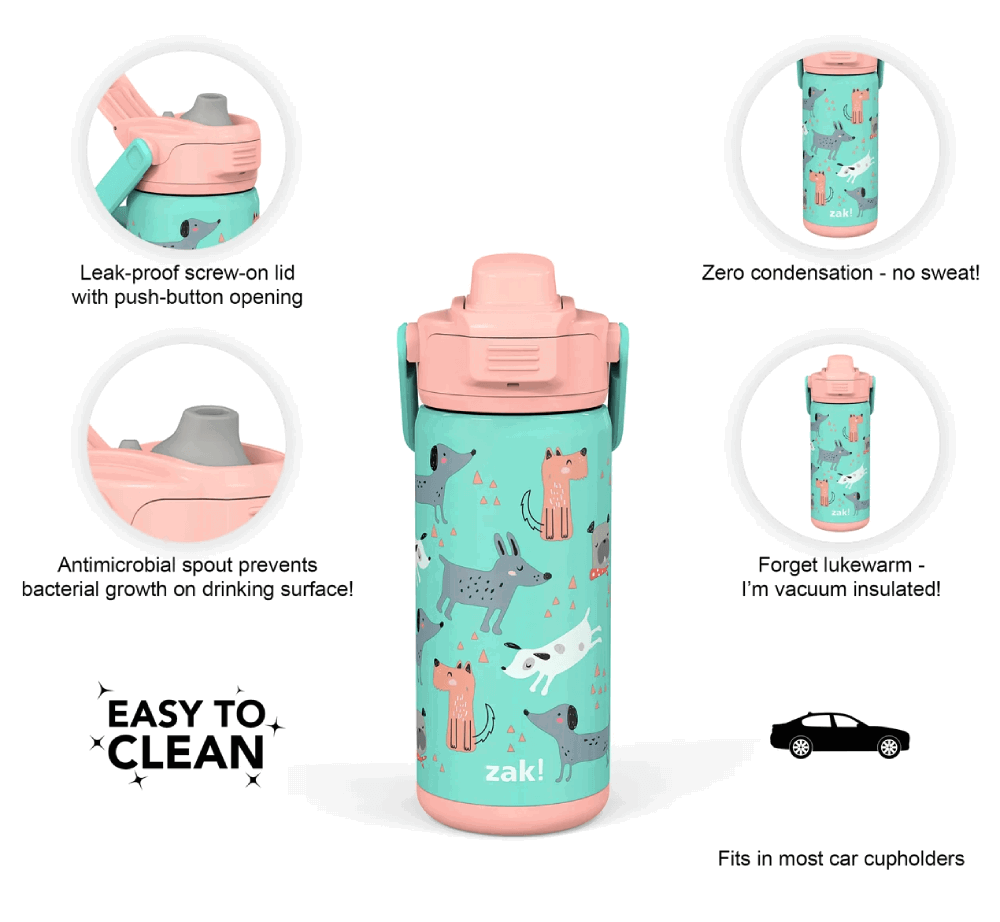 Zak Designs : Hygienic Spout ✨ Kid's Water Bottles