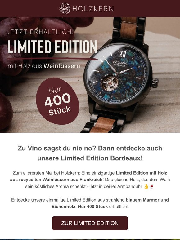 Jetzt: Limited Edition aus Weinfässern 🍇 Nur 400 Stück!