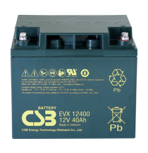 CSB Battery EVX 12400 EVX12400-I1 olovený akumulátor 12 V 40 Ah olovený so skleneným rúnom (š x v x h) 197 x 170 x 165 m