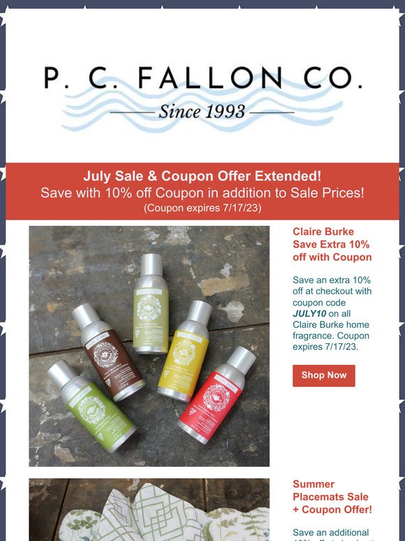 Claire Burke July Sale and Coupon Offer Extended!
